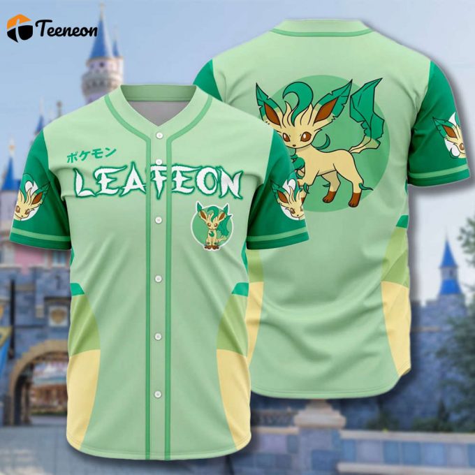 Leaf Squirrel Evolution Baseball Jersey - Japanese Anime Custom Name Shirt &Amp;Amp; Leaf Gift 1