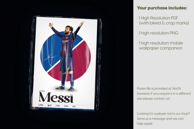 Leo Messi Poster, Lionel Messi Football, Soccer Gifts, Sports Poster, Football Player Poster, Soccer Wall Art, Sports Bedroom Posters 3