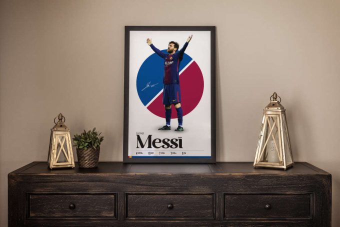 Leo Messi Poster, Lionel Messi Football, Soccer Gifts, Sports Poster, Football Player Poster, Soccer Wall Art, Sports Bedroom Posters 7