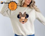 Leopard Minnie Sweatshirt, Minnie Mouse Sweater, Animal Print Sweater, Safari Mouse Sweatshirt, Leopard Sweater, Disney Minnie Sweatshirt