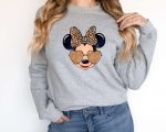 Leopard Minnie Sweatshirt, Minnie Mouse Sweater, Animal Print Sweater, Safari Mouse Sweatshirt, Leopard Sweater, Disney Minnie Sweatshirt