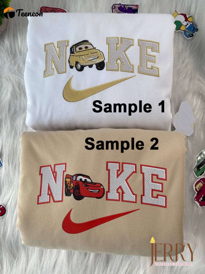 Lightning Mcqueen And Luigi Disney Nike Embroidered Sweatshirts 1