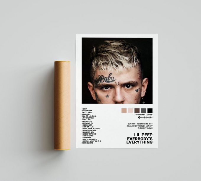 Lil Peep Poster For Home Decor Gift / Everybody'S Everything / Album Cover Poster For Home Decor Gift 3