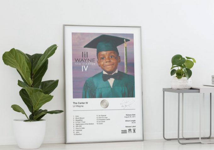 Lil Wayne Poster For Home Decor Gift - Tha Carter Iv Album Cover Poster For Home Decor Gift 2