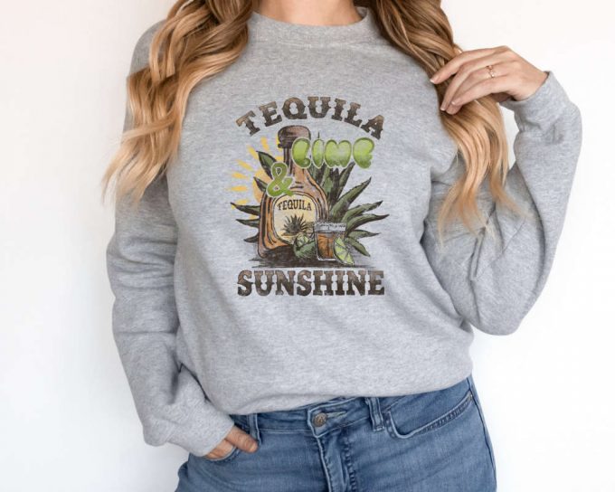 Lime And Sunshine Sweatshirt, Vacation Sweater, Drinking Sweatshirt, Margarita Sweater,Beach Sweater Funny Sweatshirt,Womens Summer 3