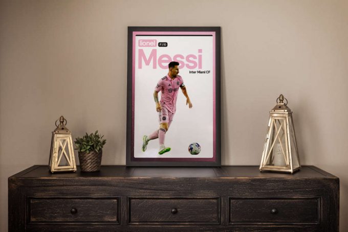 Lionel Messi Poster, Mls Miami Football, Soccer Gifts, Sports Poster, Football Player Poster, Soccer Wall Art, Sports Bedroom Posters 2