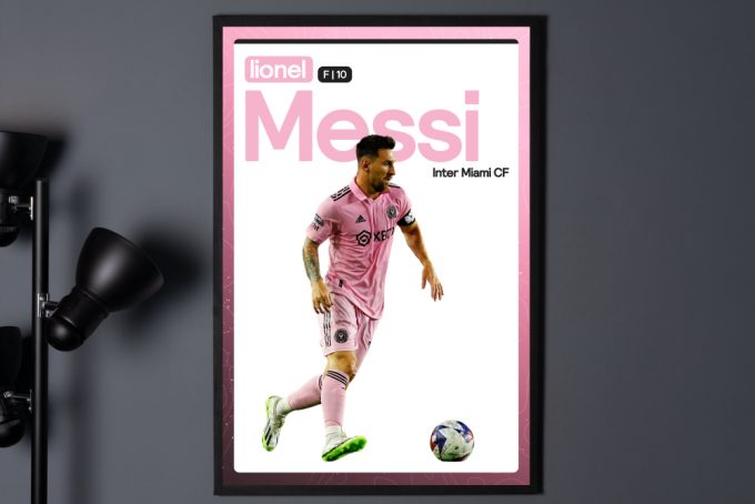 Lionel Messi Poster, Mls Miami Football, Soccer Gifts, Sports Poster, Football Player Poster, Soccer Wall Art, Sports Bedroom Posters 4