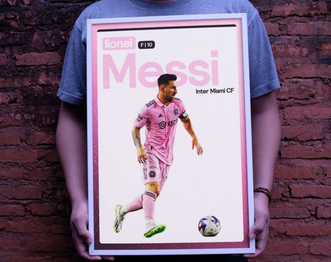 Lionel Messi Poster, Mls Miami Football, Soccer Gifts, Sports Poster, Football Player Poster, Soccer Wall Art, Sports Bedroom Posters 6