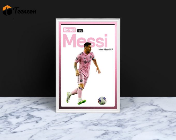 Lionel Messi Poster, Mls Miami Football, Soccer Gifts, Sports Poster, Football Player Poster, Soccer Wall Art, Sports Bedroom Posters 1