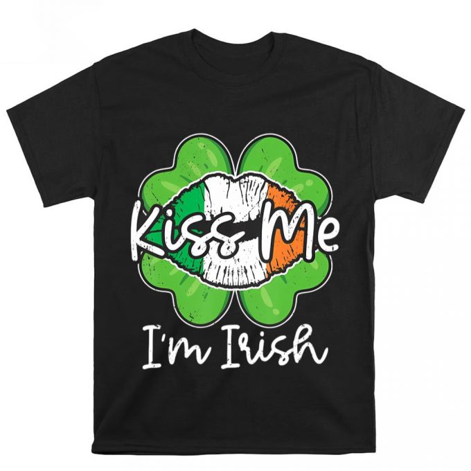 Lips Sexy Kiss Me Irish Shamrock St Patricks Day T Shirt 2
