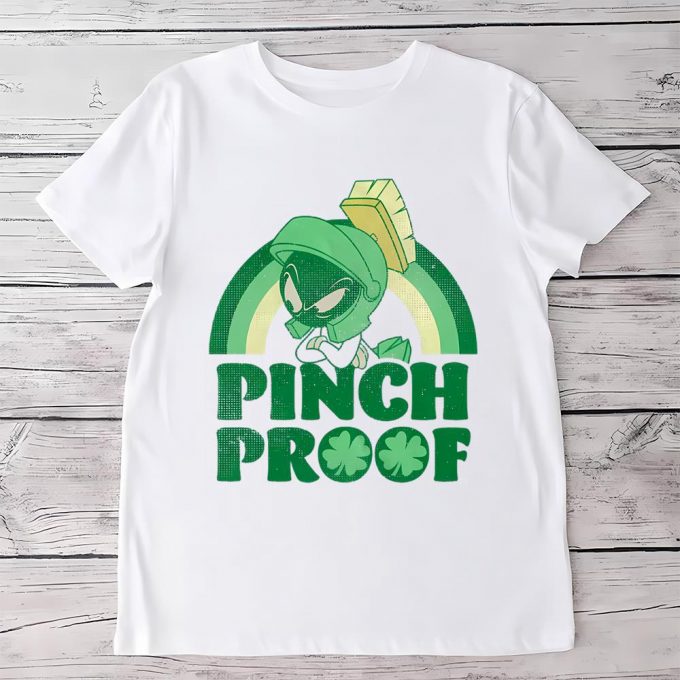 Looney Tunes St Patrick’s Day Marvin The Martian Pinch Proof T Shirt 3