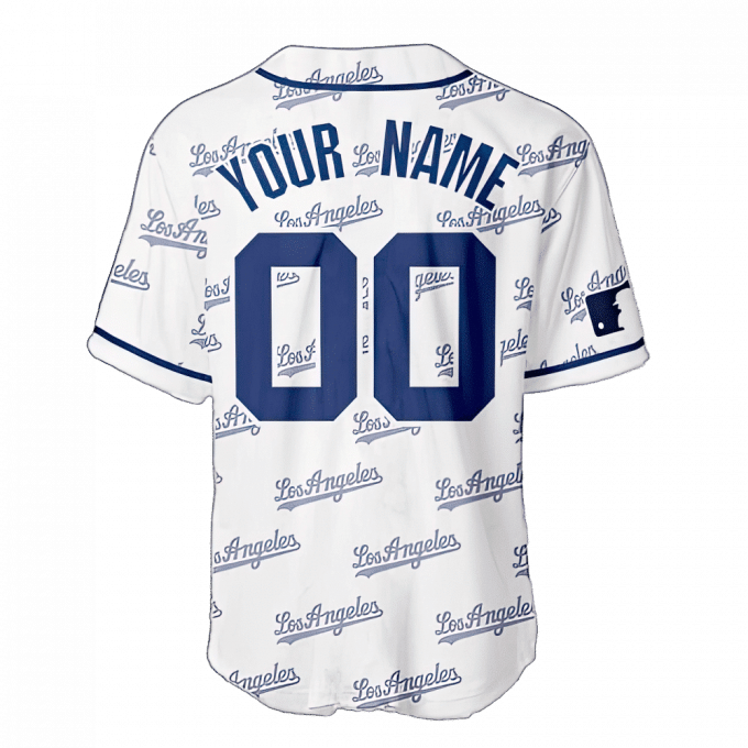 Los Angeles Dodgers Mlb Baseball Jersey Shirt Custom Name &Amp; Number 3