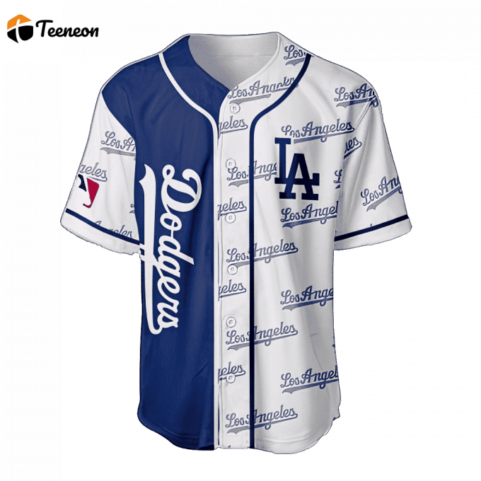 Los Angeles Dodgers Mlb Baseball Jersey Shirt Custom Name &Amp;Amp; Number 1