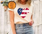 Love America Flag Shirt, Independence Day Shirt, 4th Of July Party Shirt, USA Flag Shirt, America Patriotic Celebration Shirt, Freedom Shirt