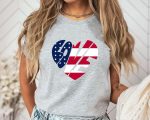 Love America Flag Shirt, Independence Day Shirt, 4th Of July Party Shirt, USA Flag Shirt, America Patriotic Celebration Shirt, Freedom Shirt