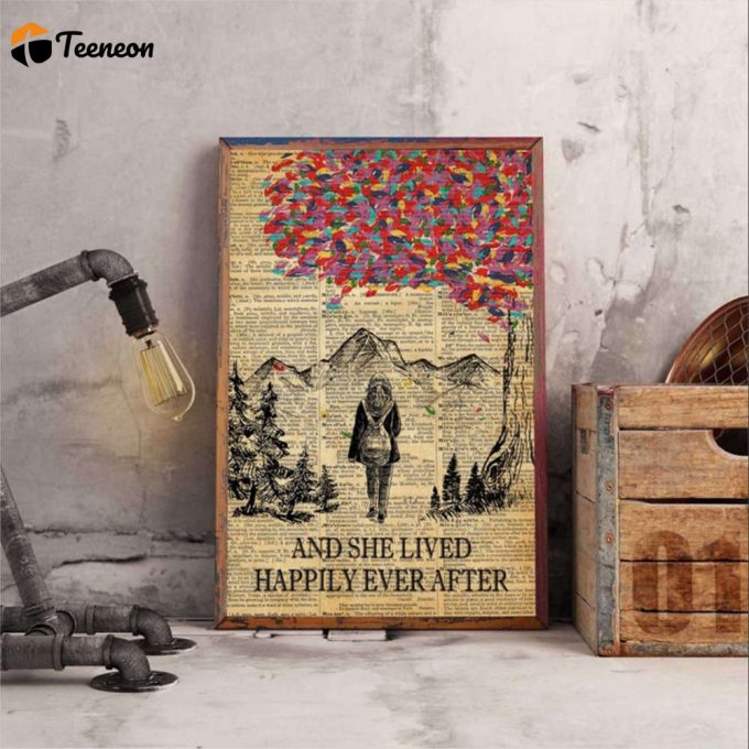 Love Camping And She Lived Happily Ever After Poster For Home Decor Gift For Home Decor Gift 1