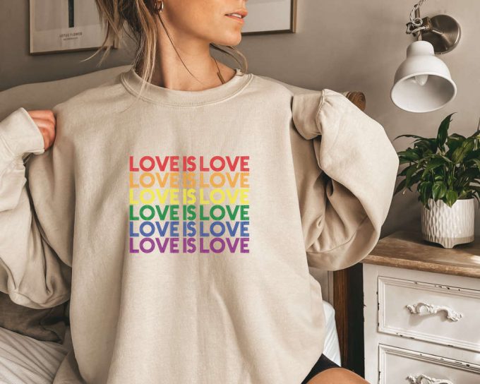 Love Is Love Sweatshirt, Womens Love Is Love Sweater, Pride Sweat, Mens Love Is Love Sweat, Kindness Sweater, Lgbtq Support Sweat, Gay Pride 2