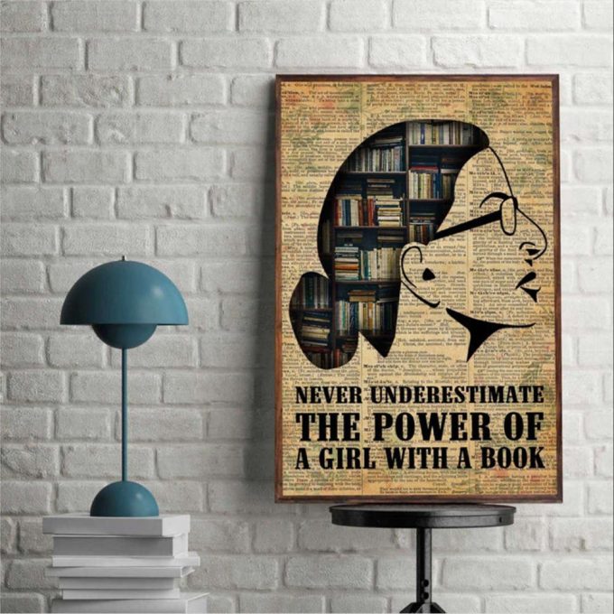 Love Reading Boo Notorious Rbg Never Underestimate The Power Of A Girl With A Book Poster For Home Decor Gift For Home Decor Gift 2