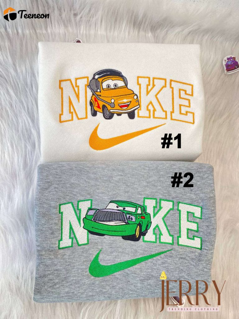 Luigi And Chick Hicks Cars Disney Nike Embroidered Sweatshirts 2