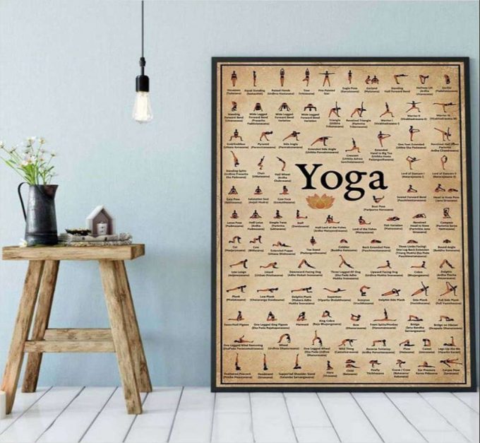 Lyengar Yoga Asanas Meditation Poster For Home Decor Gift For Home Decor Gift 2