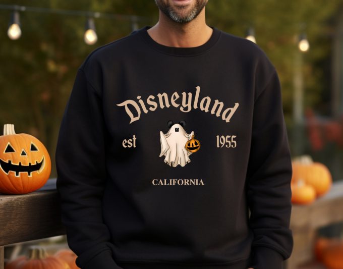 Disney S Magical Land Halloween Sweatshirt: Spooky Mickey &Amp; Ghost Design – Perfect For Your Halloween Trip! 3