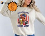 Make 4th Of July Great Again Sweatshirt, Fourth Of July Sweater, Trump 4th Of July Sweater, TRUMP 2024,Donald Trump 2024,Trump He’ll Be Back