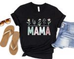 Mama Floral Shirt: Retro & Stylish Mom T-Shirt for Mother s Day – Trendy Gift for Moms!