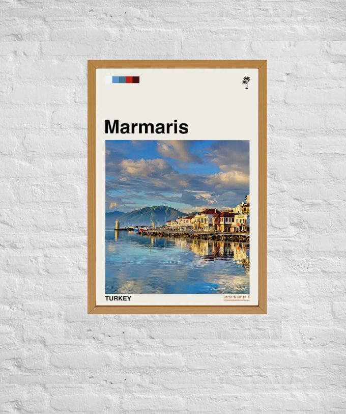 Marmaris Art, Marmaris Travel, Marmaris Print, Marmaris Poster For Home Decor Gift, Cityscape Painting, Wall Decor, Home Decor, Illustration Art 2