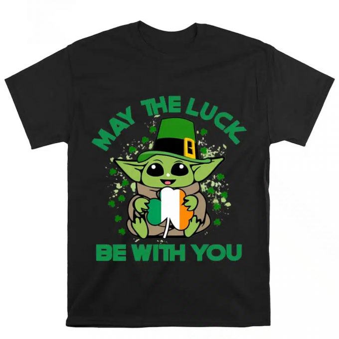 May The Luck Be With You St Patricks Day T Shirt, St Patricks Yoda T Shirt 2