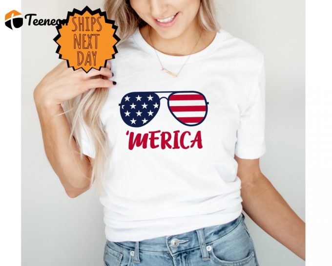Merica Shirt, 4Th Of July Shirt, Freedom Shirt, Independence Day T-Shirt,Fourth Of July Shirt,Patriotic Family Shirts,Usa Shirt,Gift For Her 1