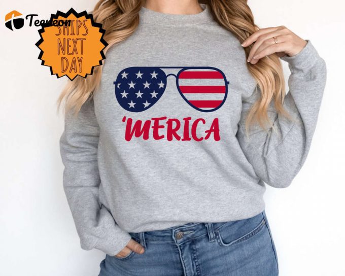 Merica Shirt, 4Th Of July Sweatshirt,Freedom Sweater,Independence Day Sweatshirt,Fourth Of July Sweater,Patriotic Family Sweater,Usa Sweater 1