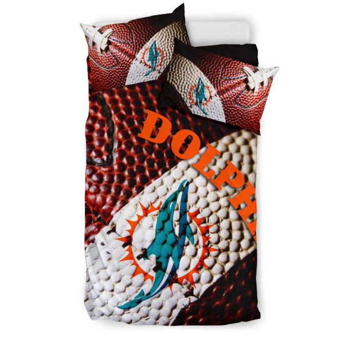 Ultimate Miami Dolphins Bedding Set Gift For Fans: 3Pcs Gift For Fans - Duvet Cover &Amp;Amp; Pillow Cases 4210 1