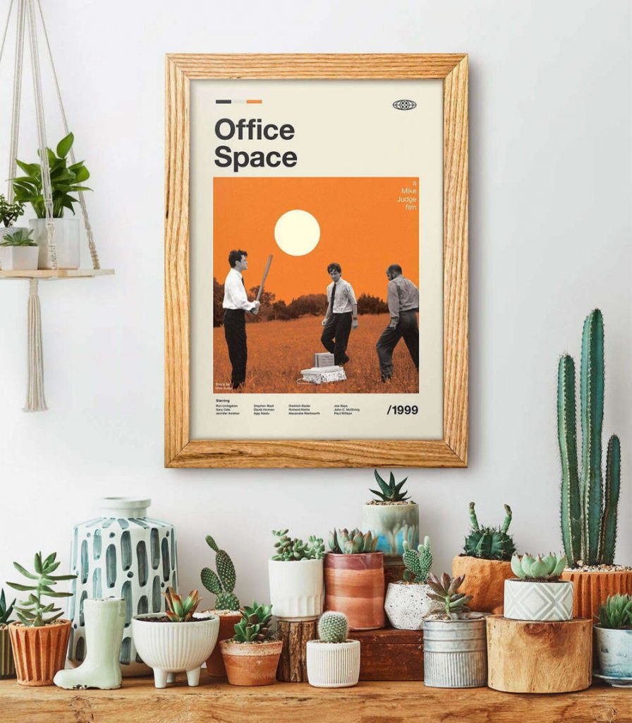 Mid Century Modern Office Space Poster For Home Decor Gifts 6