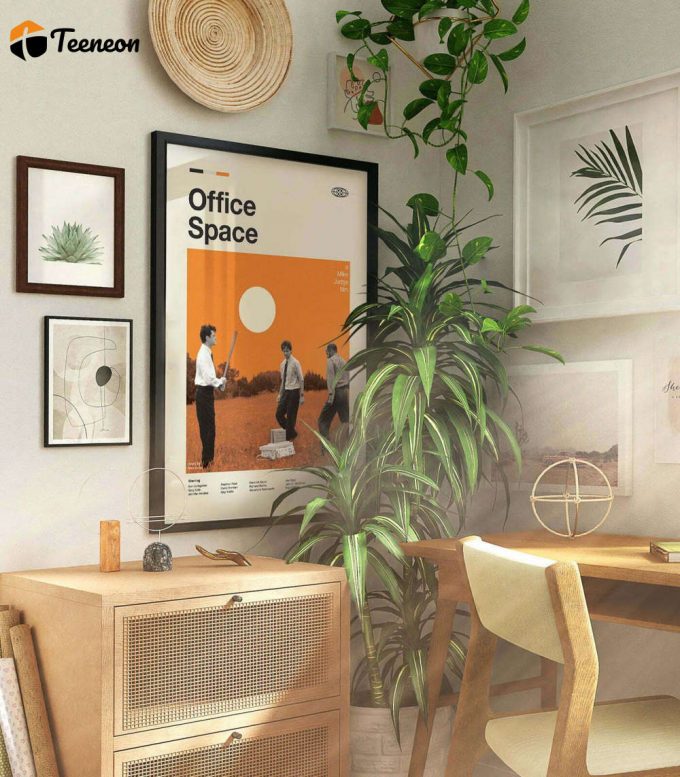 Mid Century Modern Office Space Poster For Home Decor Gifts 1