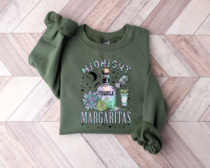 Midnight Margaritas Sweatshirt, Sweater, Witchy Sweater, Midnight Margarita, Spooky Sweater, Halloween Sweater,Gift For Witchy Women 2