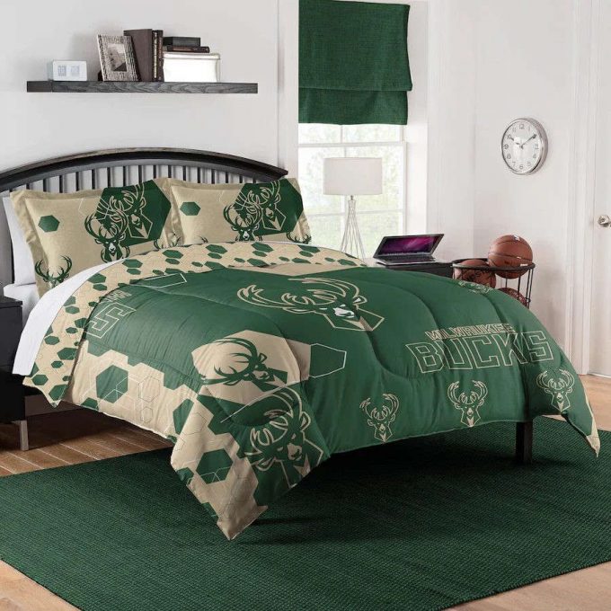 Get Cozy With Milwaukee Bucks Bedding Set Gift For Fans - Perfect Gift For Fans! 1