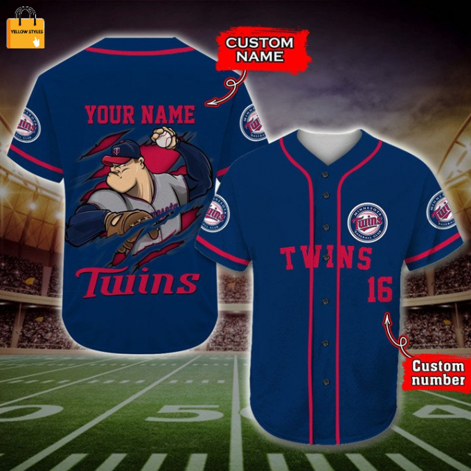 Minnesota Twins Mascots Mlb Baseball Jersey 2