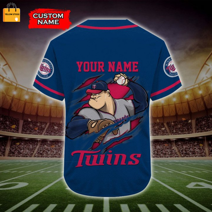 Minnesota Twins Mascots Mlb Baseball Jersey 4