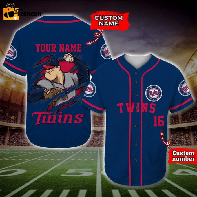 Minnesota Twins Mascots Mlb Baseball Jersey 1