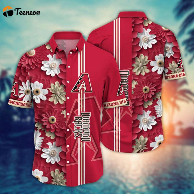 Mlb Arizona Diamondbacks Hawaiian Shirt Floral Finesse For Sports Fans 1