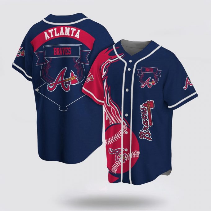 Mlb Atlanta Braves Baseball Jersey Classic Style For Fans Jersey 2