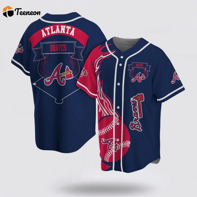 Mlb Atlanta Braves Baseball Jersey Classic Style For Fans Jersey 1