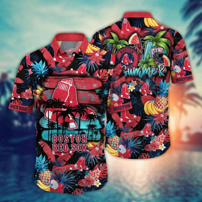 Mlb Boston Red Sox Hawaiian Shirt Pitch Perfect Style For Sports Fans 2