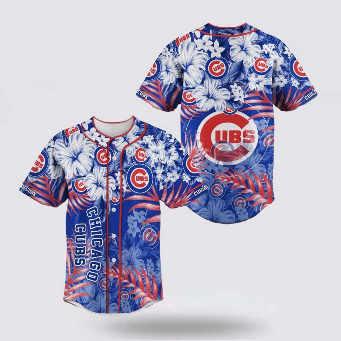Mlb Chicago Cubs Baseball Jersey With Flower Design For Fans Jersey 2