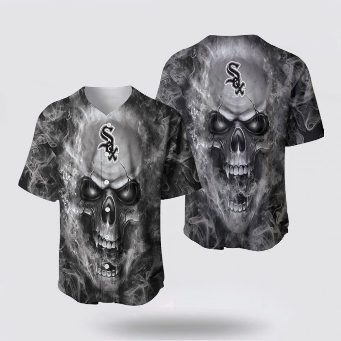 Mlb Chicago White Sox Baseball Jersey Skull Symbolizes Both Style And Passion For Fans 2