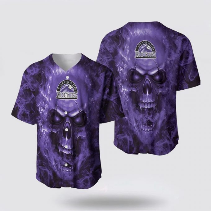 Mlb Colorado Rockies Baseball Jersey Skull Adventure And Personality For Fans 2