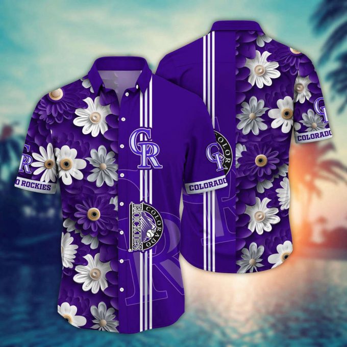 Mlb Colorado Rockies Hawaiian Shirt Floral Finesse For Sports Fans 2