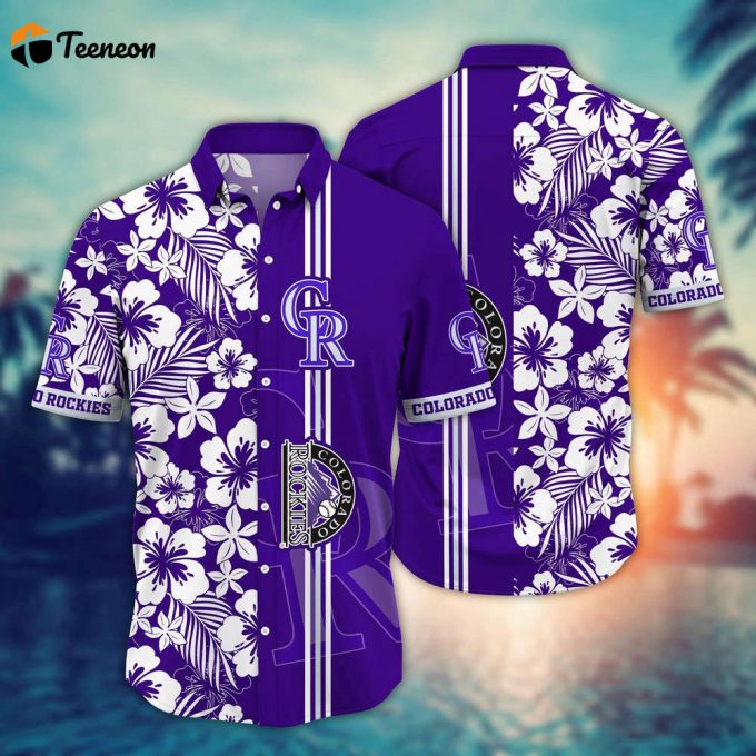 Mlb Colorado Rockies Hawaiian Shirt Swing Into Summer For Sports Fans 1