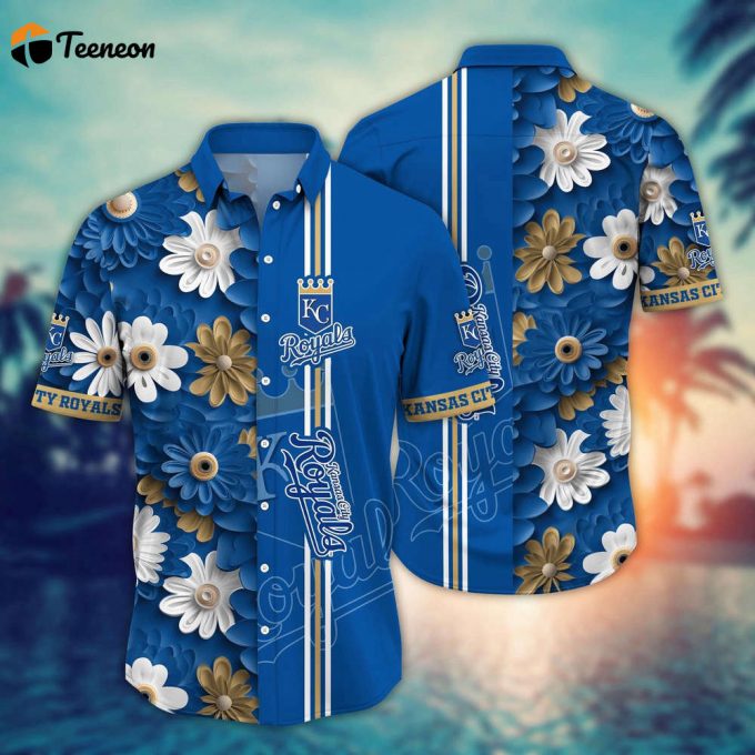 Mlb Kansas City Royals Hawaiian Shirt Floral Finesse For Sports Fans 1