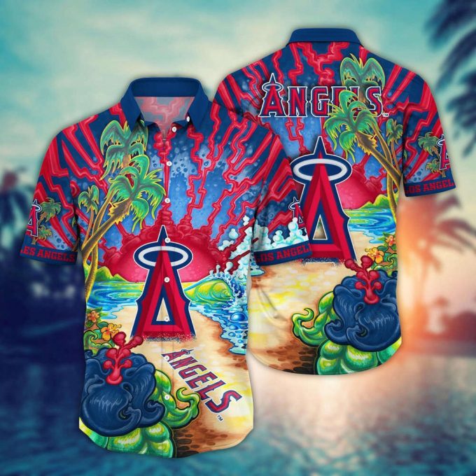 Mlb Los Angeles Angels Hawaiian Shirt Diamond Dreamscape For Sports Fans 2